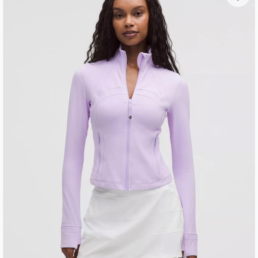lululemon athletica define cropped jacket nulu lavender frost size 10